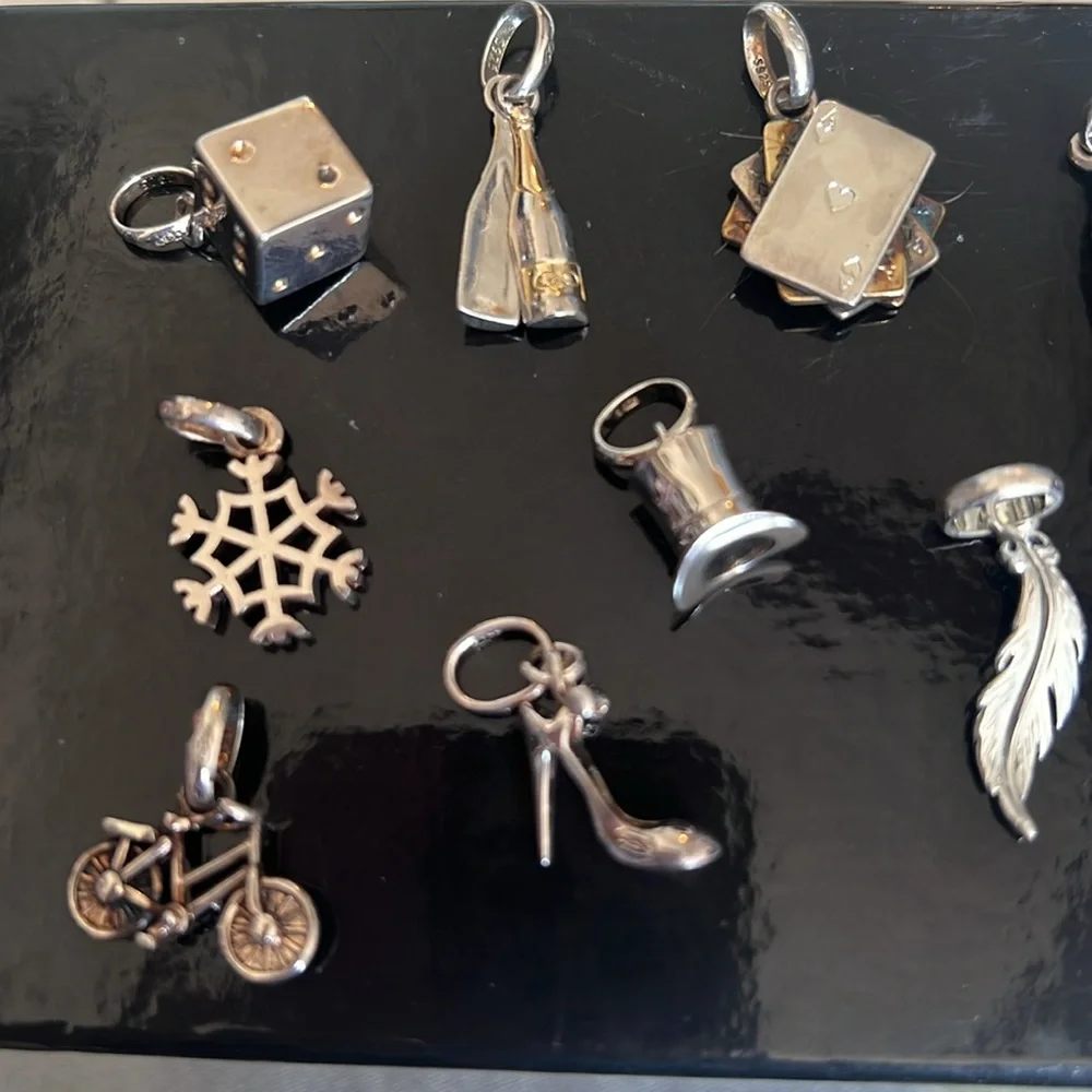 Amazing find! 13 Sterling Silver Charms 585 Complete with 13 Boxes in bags. - Picture 3 of 6